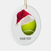 kersttennis Ball Santa Hat Keramisch Ornament (Rechts)