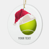 kersttennis Ball Santa Hat Keramisch Ornament (Links)