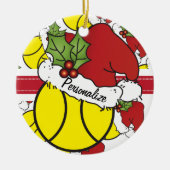 Kersttennisbal | Personaliseren Keramisch Ornament (Voorkant)
