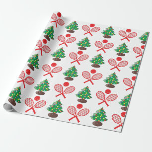 kersttennispatroon cadeaupapier