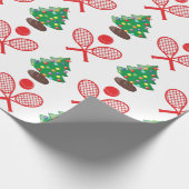 kersttennispatroon cadeaupapier (Hoek)