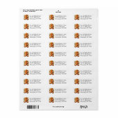kerstterugzendadres Gingerbrood Man Etiket (Full Sheet)