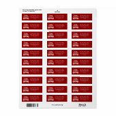  kerstterugzendadres Red Truck Etiket (Full Sheet)