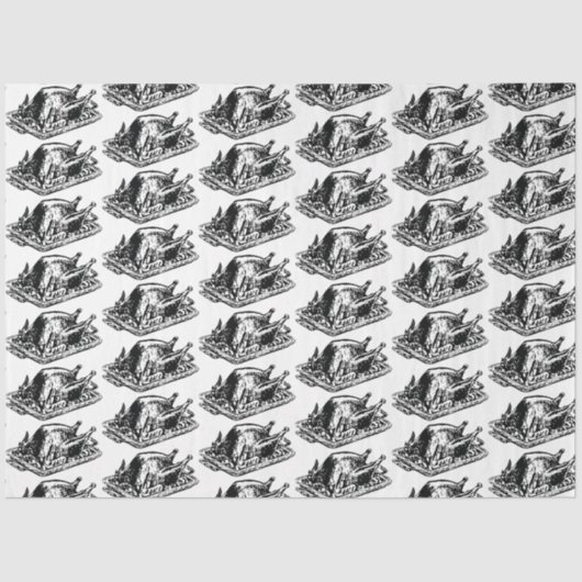 KerstThanksgiving Turkije Tissuepapier (Voorkant)