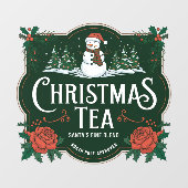 Kerstthee De fijne mix van de Kerstman Raamsticker (Vel)