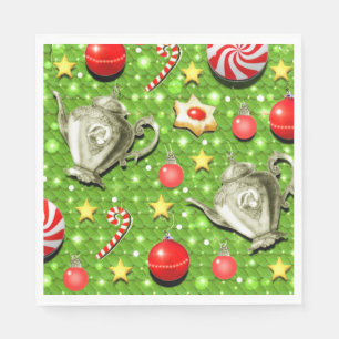 Kerstthee feest servetten