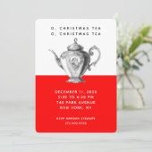 Kerstthee uitnodigingen (Staand voorkant)