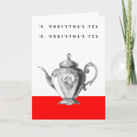 kerstthee-uitnodigingen feestdagen kaart (Voorkant)