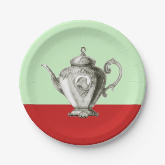 kersttheefeest papieren bordje (Voorkant)