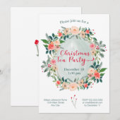 Kersttheefeest WinterFloral Kaart (Voorkant / Achterkant)