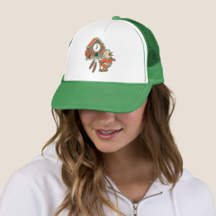 Kerstthema 2020 Funny Bird in Santa Costume Trucker Pet