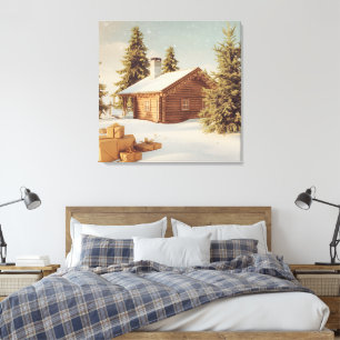 Kerstthema Canvas Afdruk