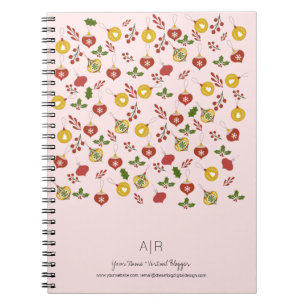 Kerstthema decoraties Vakantie Notitieboek