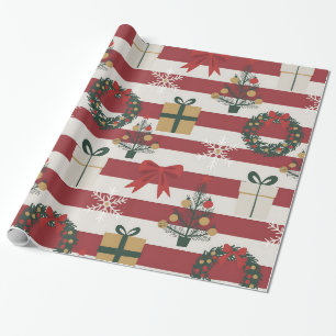 Kerstthema digitaal grafisch patroon - AD001 Cadeaupapier
