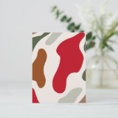 Kerstthema: een leuk eenvoudig patroon briefkaart (Staand voorkant)