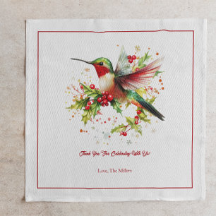 Kerstthema Hummingbird Servet