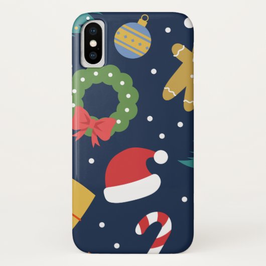 Kerstthema iPhone Case (Achterkant)
