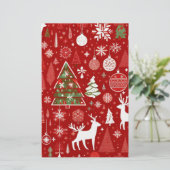 Kerstthema Kerstbomen sneeuwvlok Briefpapier (Staand voorkant)