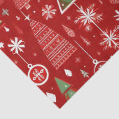 Kerstthema Kerstbomen sneeuwvlok Gift Label Tissuepapier (Detail)