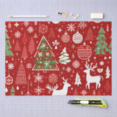 Kerstthema Kerstbomen sneeuwvlok Gift Label Tissuepapier (Craft)