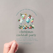Kerstthema Kerstcocktail party Acryl Uitnodigingen (Insitu (Draagbaar))