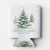 Kerstthema Kerstwensen Retro Typografie Blikjeskoeler (Achterkant)