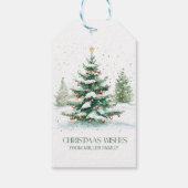 Kerstthema Kerstwensen Retro Typografie Cadeaulabel (Achterkant)