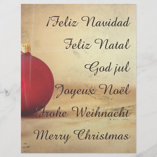 Kerstthema met kerstbal (Voorkant)