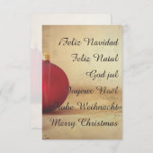 Kerstthema met kerstbal (Voorkant / Achterkant)