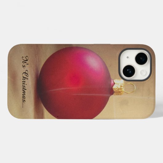 Kerstthema met kerstbal Case-Mate iPhone case (Achterkant (horizontaal))
