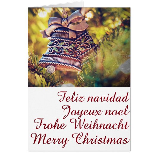 Kerstthema met twee bellen (Voorkant)