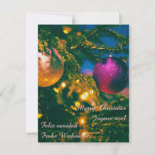 Kerstthema met twee kerstbal... kaart