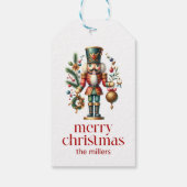 Kerstthema Notenkraker Cadeaulabel (Achterkant)