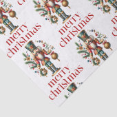 Kerstthema Notenkrakerpatroon Tissuepapier (Detail)