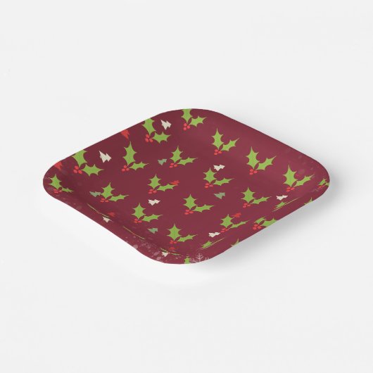 kerstthema papieren bordje (Gebogen)