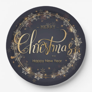 kerstthema papieren bordje