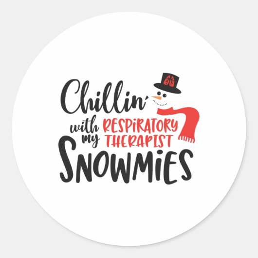 Kersttherapie Ronde Sticker (Voorkant)