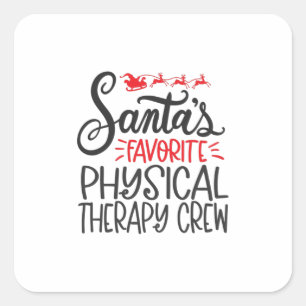 kersttherapie, santas fav vierkante sticker