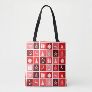 kersttijd canvas tas