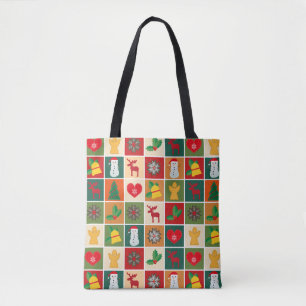 kersttijd canvas tas