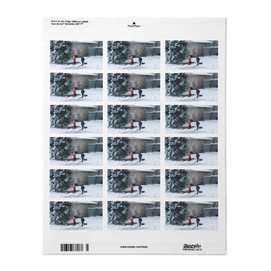 kersttijd etiket (Full Sheet)