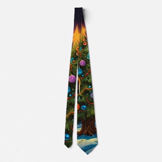 Kersttijd Feest Vibes Stropdas (Achterkant)