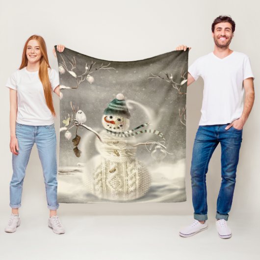 Kersttijd Fleece Deken (In situ)