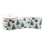 Kersttijd Grosgrain Lint (Spoel)