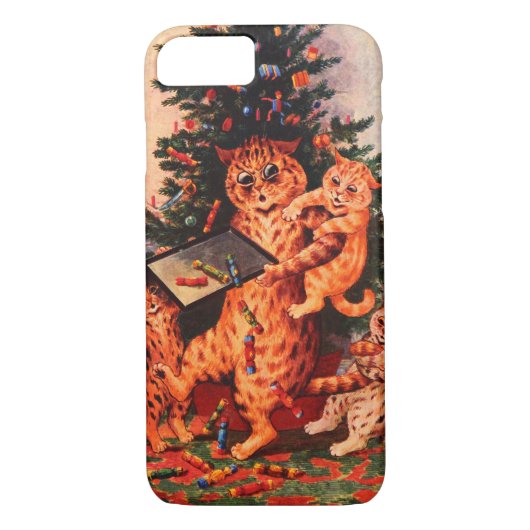 Kersttijd in Catland Louis Wain Case-Mate iPhone Case (Achterkant)