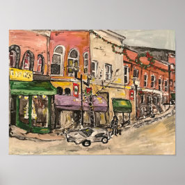 "Kersttijd in het centrum van Willoughby" Poster