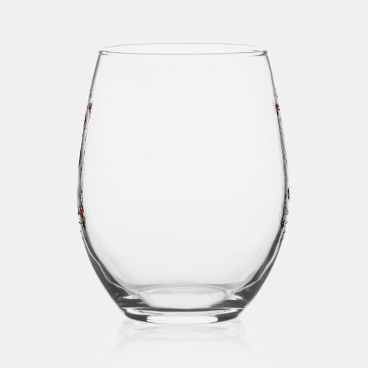 Kersttijd is leuker met wijn wijnglas zonder voet (Rechts)