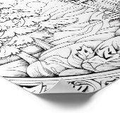 Kersttijd Kleurend Poster (Hoek)