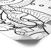 Kersttijd Kleurend Poster (Hoek)