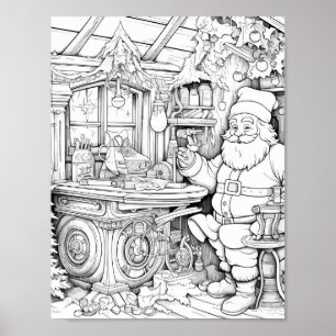 Kersttijd Kleurend Poster